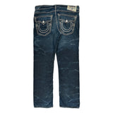True Religion Contrast Stitch Jeans - 38W 31L Dark Wash Cotton