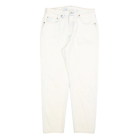 LEVI'S 501 Womens Jeans White Regular Straight Denim Raw W30 L29 Classic Fit