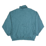 Mens Blue Polyester Blend Casual Zip Up Regular Fit Jacket XL Lightweight Plain