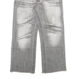 RPM NO 1 Womens Jeans Blue Relaxed Wide-Leg Denim Medium W32 L26 Cropped Button