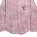 ARMANI JEANS Mens Red & White Check Shirt S Cotton Blend Casual Style