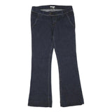 Womens Blue Regular Fit Straight Denim Jeans W32 L29 Cotton Blend Zip