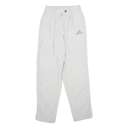 MCKINNEY Womens White Regular Fit Straight Polyamide Trousers W26 L32 Casual