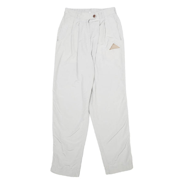 MCKINNEY Womens White Regular Fit Straight Polyamide Trousers W26 L32 Casual