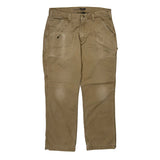 Carhartt Carpenter Trousers - 34W 30L Khaki Cotton