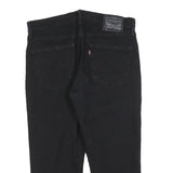LEVI'S 511 Slim Mens Black Slim Skinny Denim Raw W33 L22 Zip Cotton Blend Jeans