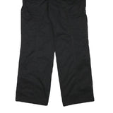 H&M Mens Black Regular Straight Fit Trousers W35 L31 Cotton Blend Zip Closure