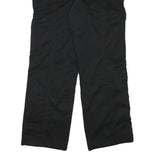 H&M Mens Black Regular Straight Fit Trousers W35 L31 Cotton Blend Zip Closure