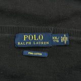 Ralph Lauren V-Neck Sweater - 2XL Black Cotton