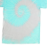 GILDAN Mens Blue & White Myrtle Beach Tie Dye T-Shirt M Short Sleeve Crew Neck