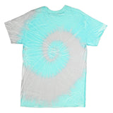 GILDAN Mens Blue & White Myrtle Beach Tie Dye T-Shirt M Short Sleeve Crew Neck
