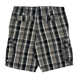 Lee Checked Cargo Shorts - 36W 11L Black Cotton