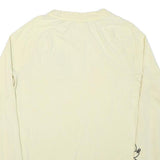 DISNEY Mens Cream Mickey Graphic Long Sleeve Crew Neck Cotton Blend L T-Shirt