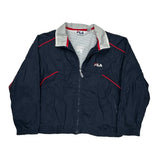 Fila Windbreaker - Large Navy Nylon