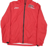 ASICS Womens Red Track Field Zip Jacket XS Polyester Blend Sport Outerwear