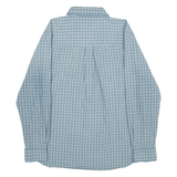 CHAPS Mens Blue Check Shirt XL Button Down Long Sleeve Cotton Blend Casual