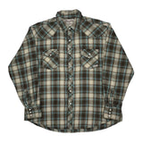 Wrangler Checked Flannel Shirt - XL Blue Cotton
