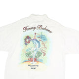 TOMMY BAHAMA Mens White Shirt L Millennium Martini Graphic Cotton Casual