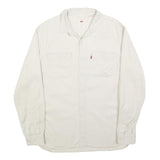 LEVI'S Mens White Cotton Shirt M Casual Long Sleeve Button Pocket Classic