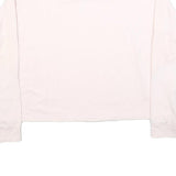 PUMA Womens White Crew Neck Sweatshirt S Cotton Blend Lightweight Pullover