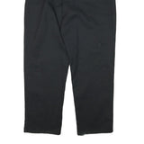 DICKIES Mens Relaxed Black Cotton Blend Zip Trousers W36 L31 Workwear Comfort