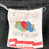 Single Stitch Fruit Of The Loom Graphic T-Shirt - Large Black Cotton