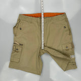 Tommy Hilfiger Cargo Shorts - 35W 9L Khaki Cotton