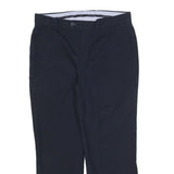 TOMMY HILFIGER Mens Cotton Blend Navy Regular Straight Trousers W32 L25 Classic