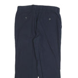 TOMMY HILFIGER Mens Cotton Blend Navy Regular Straight Trousers W32 L25 Classic