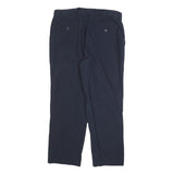 TOMMY HILFIGER Mens Cotton Blend Navy Regular Straight Trousers W32 L25 Classic