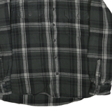 WOLVERINE Mens Black & Grey Shirt XL Cotton Blend Button-Down Plaid Casual