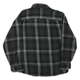 WOLVERINE Mens Black & Grey Shirt XL Cotton Blend Button-Down Plaid Casual