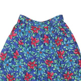 LIZ BAKER Womens Floral Print Casual Blue Red Cotton Blend Shorts M W27