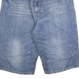 VAN VAAN Mens Denim Blue Cotton Blend Casual Shorts L W32 Relaxed Fit