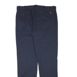 DICKIES Mens Cotton Blend Navy Regular Straight Trousers W38 L35 Workwear Zip