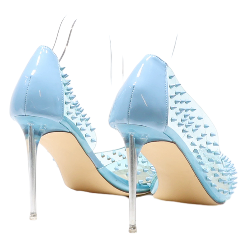 STEVE MADDEN Studded D'Orsay Heels Blue Synthetic Womens UK 6.5