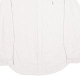 RALPH LAUREN Mens White & Pink Pinstripe Shirt L Classic Fit Button Down Collar