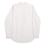 RALPH LAUREN Mens White & Pink Pinstripe Shirt L Classic Fit Button Down Collar