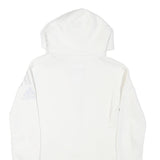 ADIDAS Womens White Full Zip Hoodie XS Cotton Blend Casual Zip Jacket
