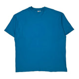 Blank Hanes Single Stitch T-Shirt - 2XL Blue Cotton