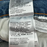 Levis Skinny Jeans - 30W UK 10 Blue Cotton