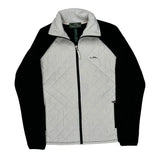 Ralph Lauren Quilted Fleece Jacket - Medium Black & White Polyester