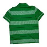 Lacoste Striped Polo Shirt - Large Green Cotton