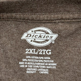 Dickies T-Shirt - 2XL Brown Cotton Blend