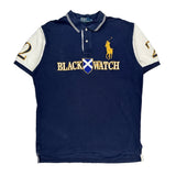 Black Watch Polo By Ralph Lauren Graphic Polo Shirt - XL Navy Cotton