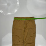 Relaxed Fit Carhartt Double Knee Carpenter Pants - 31W 32L Brown Cotton
