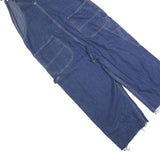 DICKIES Mens Blue Cotton Blend Dungarees Loose Denim XL W40 L23 Workwear