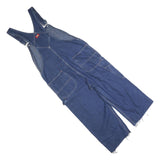 DICKIES Mens Blue Cotton Blend Dungarees Loose Denim XL W40 L23 Workwear