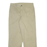 DICKIES Mens Cotton Blend Beige Regular Fit Straight Leg Trousers W32 L31