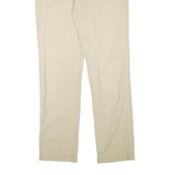 TOMMY HILFIGER Mens Cotton Blend Beige Slim Straight Trousers W32 L34 Casual